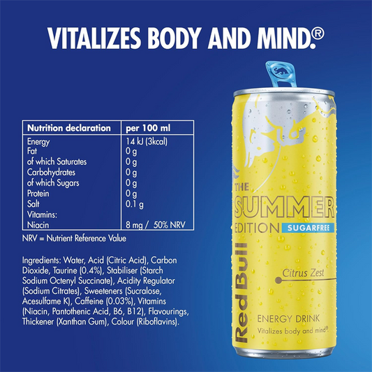 Red Bull Sugar Free 12 x 355ml